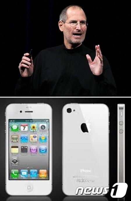 본문 이미지 - 故 스티브 잡스(위) 와 아이폰4S ©AFP=News1