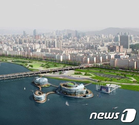 본문 이미지 - 서울 한강시민공원 반포지구 '세빛둥둥섬'. © News1 
