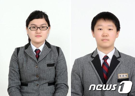 본문 이미지 - 익산고 3년 강수경(왼쪽)·박준영(오른쪽). © News1 