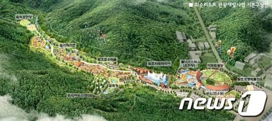 본문 이미지 - 화순리조트 조감도./사진제공=화순군© News1 