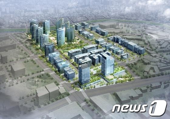 본문 이미지 - 평촌스마트스퀘어 조감도/사진제공=안양시© News1  