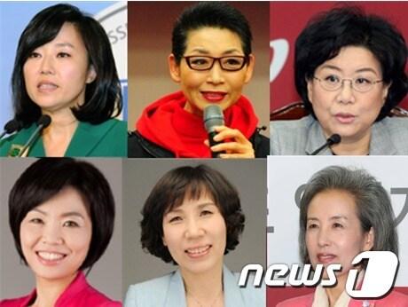 본문 이미지 - 박근혜 당선인의 측근 여성 브레인들. 조윤선 대변인, 김성주 공동선대위원장, 이혜훈 최고의원, 박선영  북한 특보, , 김현숙  행복한 여성추진단 단장, 민현주 여성 특보..© News1  
