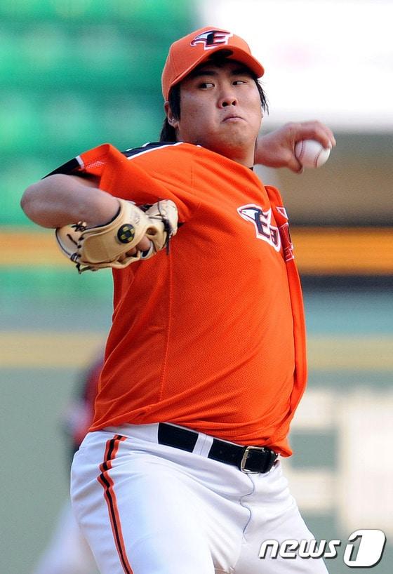 본문 이미지 - 메이저리그 진출 전 류현진의 모습. /뉴스1 DB