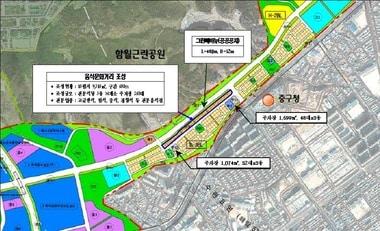 본문 이미지 -  지난해 울산 중구가추진했던 혁신도시  내 음식문화거리 조성도.  © News1   