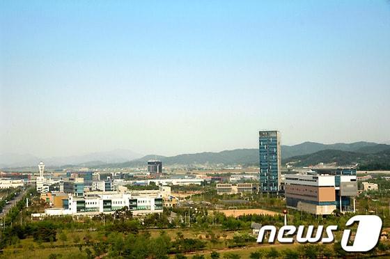 본문 이미지 - 광주지역 정부출연연구소나 기업지원기관들이 몰려 있는 광주첨단과학산업단지 전경./사진제공=광주시© News1 