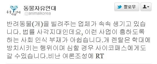 본문 이미지 - 동물자유연대 트위터 © News1 