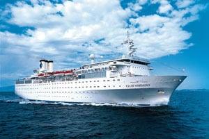 본문 이미지 -  '클럽하모니'호/사진 제공=하모니크루즈 © News1 