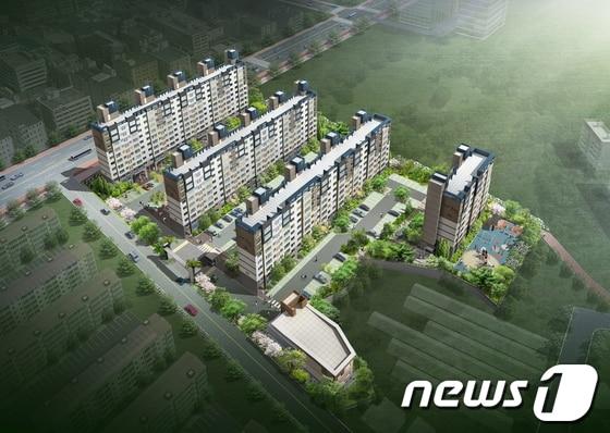 본문 이미지 - 제주 서귀포시 동홍동에 위치한 인터불고 코아루 아파트 조감도. © News1 