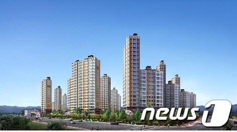 본문 이미지 - 전북혁신도시 C7불록에 조성 예정인 호반베르디움 더클래스 조감도./사진제공=호반베리디움© News1 