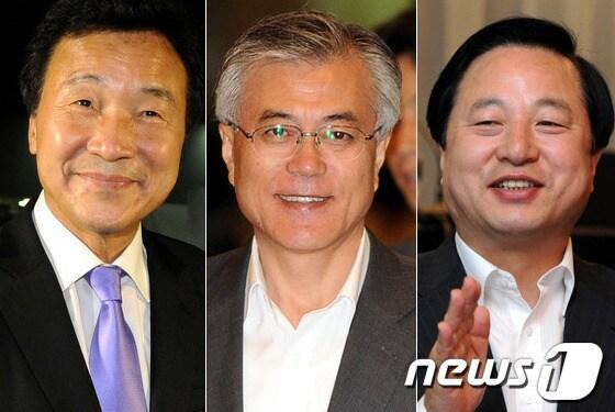 본문 이미지 - 손학규·문재인 민주통합당 상임고문, 김두관 경남지사(왼쪽부터) © News1 진동영 기자