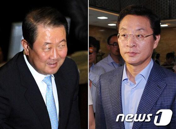 본문 이미지 - 자신들에 대한 체포동의안 투표를 앞둔 무소속 박주선 의원(왼쪽)과 정두언 새누리당 의원이 11일 오후 서울 여의도 국회 본회의장으로 입장하고 있다. 2012.7.11/뉴스1 © News1 박정호, 양동욱 기자