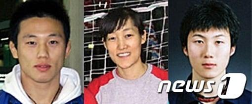본문 이미지 - 좌로부터 왕기춘(유도), 문경하(핸드볼), 유연성(배드민턴)© News1 