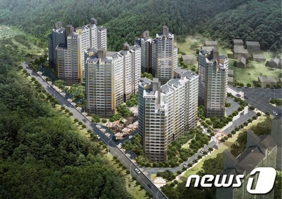본문 이미지 -                                         '순천 가곡 양우 내안 애'아파트 조감도© News1 