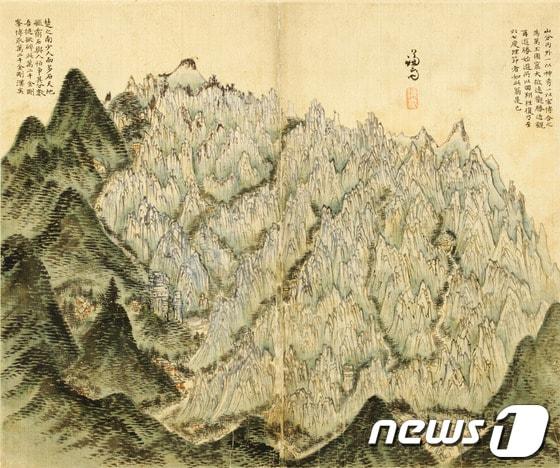 본문 이미지 - 정선의 금강산도 (울산박물관 제공) © News1 