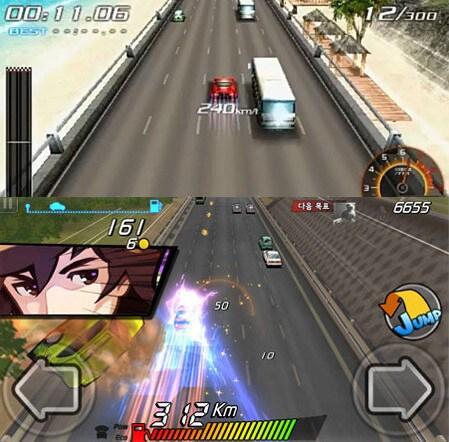 본문 이미지 - 표절시비에 휘말린 일본 소니사의 '스트레스팍! 레이싱'(위)과 넷마블 '다함께 차차차'(아래)  © News1  