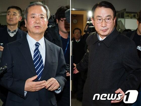 본문 이미지 - 신상훈 전 신한금융지주 사장(왼쪽)과 이백순 전 신한은행장. (뉴스1 DB) 2013.1.16/뉴스1
