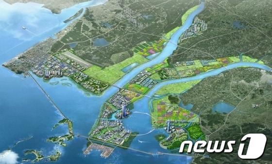 본문 이미지 - 새만금 미래 조감도 ⓒ News1