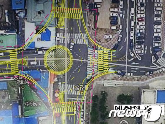 본문 이미지 - 예산역 앞 회전교차로 설계도© News1 