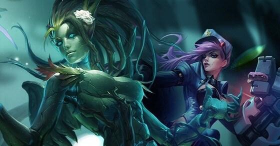 본문 이미지 - 온라인게임 리그오브레전드의 신규 스킨 '악령 자이라'와 '바이 경관'(홈페이지 캡처). © News1  