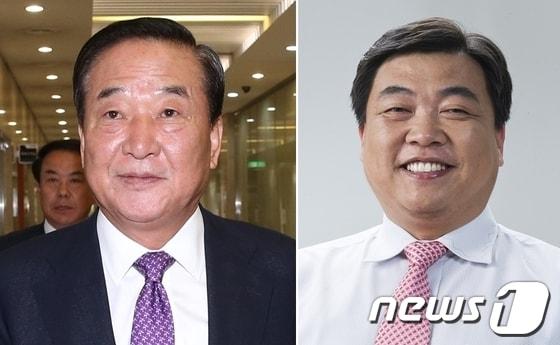 본문 이미지 - 경기 화성갑 국회의원 보궐선거에서 맞붙게 된 서청원&#40;왼쪽&#41; 새누리당 후보와 오일용 민주당 후보 © News1 
