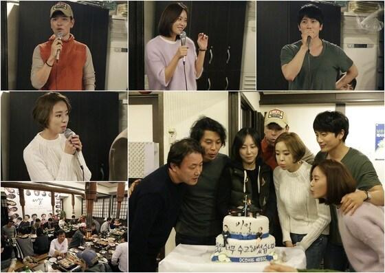 본문 이미지 - KBS 2TV 수목 드라마 '비밀' 종방연이 14일 서울 여의도의 한 음식점에서 열렸다(KBS 제공). © News1  