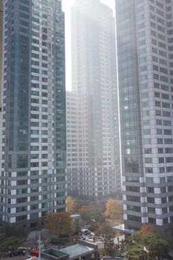 본문 이미지 - 16일 오전 서울 삼성동 아이파크아파트에 LG그룹 소속 민간헬기가 충돌해 추락하는 사고가 발생해 사고조사반이 헬기 잔해를 살피고 있다. 2013.11.16/뉴스1 © News1 유승관 기자