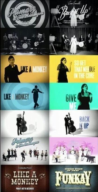 본문 이미지 - 프라이머리 &#39;요지경&#39; 뮤직비디오&#40;왼쪽&#41;와 카로 에메랄드의 뮤직비디오&#40;출처=온라인 커뮤니티&#41;. © News1  