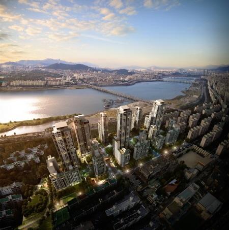 본문 이미지 -  '아크로리버 파크' 조감도/사진제공=대림산업© News1  