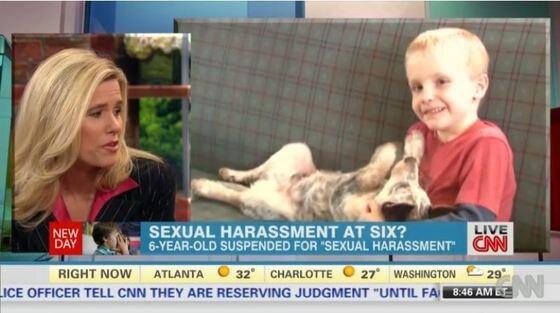 본문 이미지 - 성희롱 혐의로 정학된 6세 소년&#40;오른쪽&#41; © CNN 제공