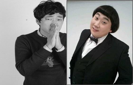 본문 이미지 - 24일 디지털 앨범 '바보사랑'을 공개한 개그맨 한명진(왼쪽)과 김원구(이엔티팩토리). © News1  