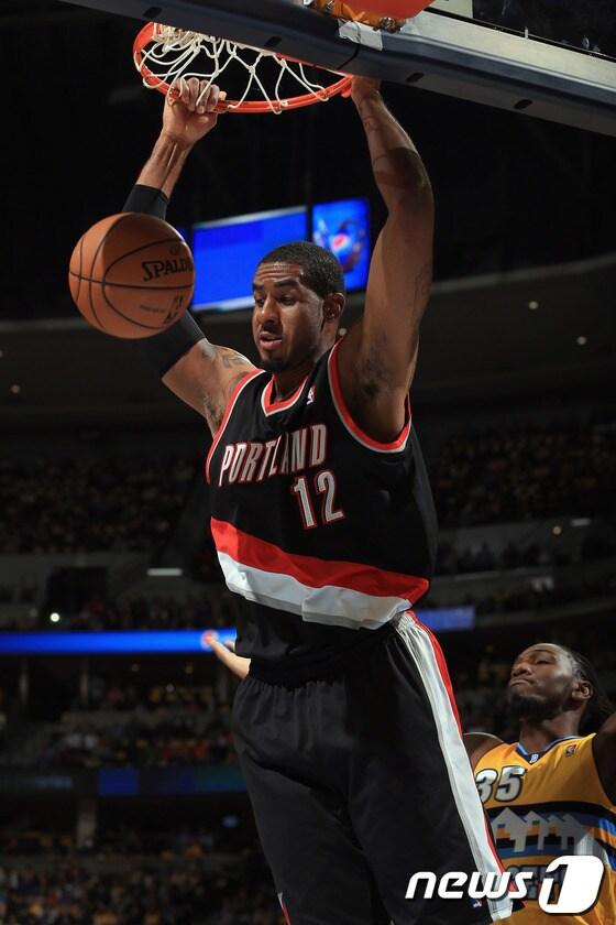 본문 이미지 - 미국 프로농구(NBA) 포틀랜드 트레일 블레이저스 소속의 라마커스 알드리지. © AFP=News1  