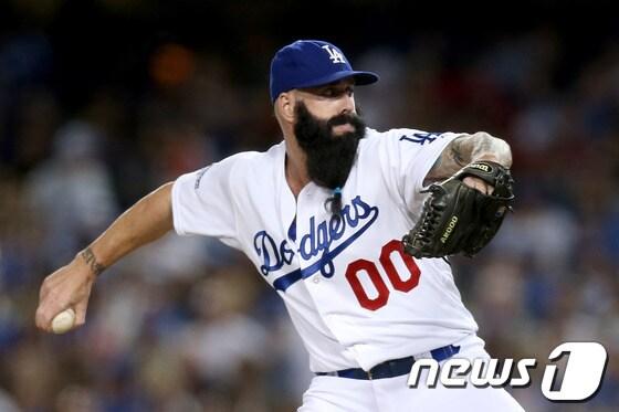 본문 이미지 - 미국 메이저리그 LA 다저스의 브라이언 윌슨. © AFP=News1 