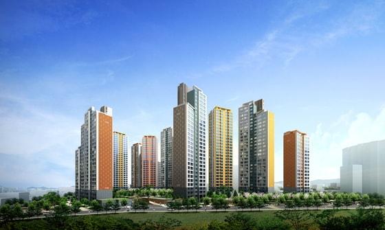 본문 이미지 - 대림산업 계열 삼호가 대구 수성구 범어동에 분양하는 'e편한세상 범어' 조감도. © News1  