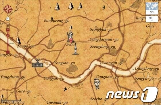 본문 이미지 - 구글이 만우절을 맞아 제공한 보물지도 서비스. © News1 