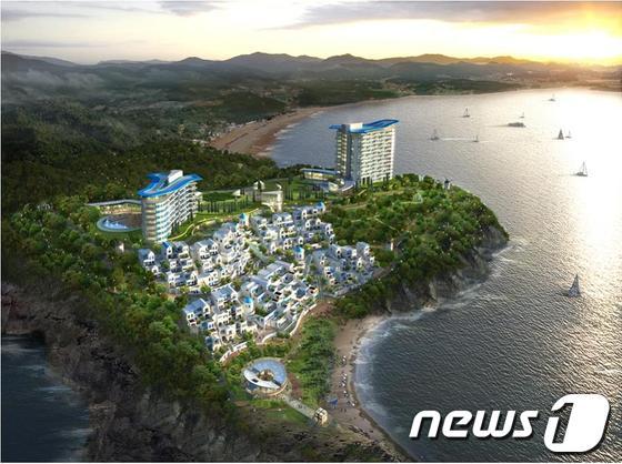 본문 이미지 - ‘남해군 설리지구 리조트 조성 사업’ 조감도© News1 