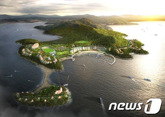 본문 이미지 - 진도군 의신지구 일원에 들어설 대명콘도 리조트 조감도,/사진제공=진도군© News1 