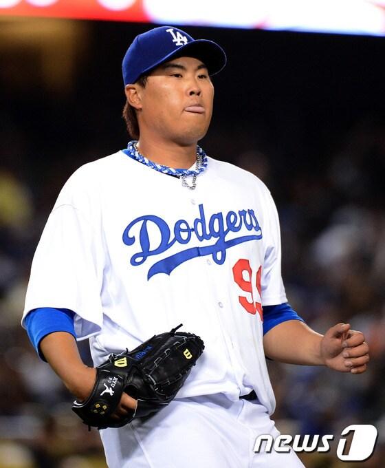 본문 이미지 - 미국 메이저리그 LA 다저스의 류현진&#40;27&#41;. © News1=AFP