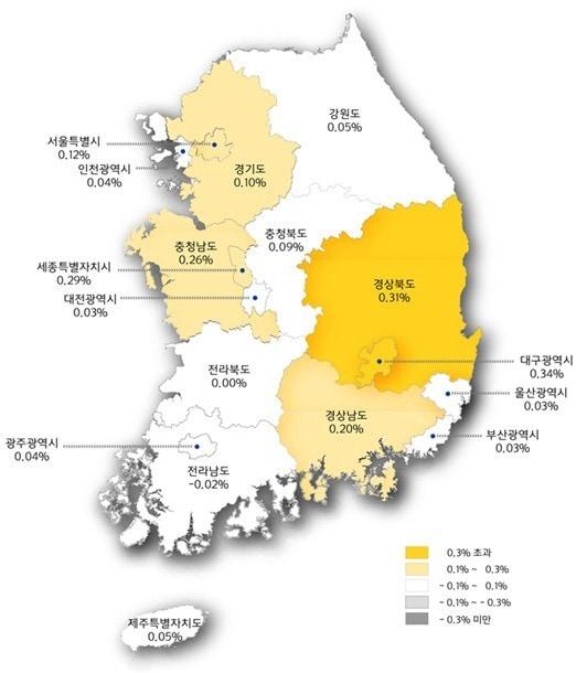 본문 이미지 - 전국 아파트 주간 매매가격 동향.(한국감정원 제공) © News1  