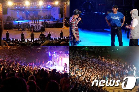 본문 이미지 - 원주시 대학교들이 축제 기간을 맞아 뜨거운 열기로 가득하다. 2013. 5. 13 © News1 윤창완 기자
