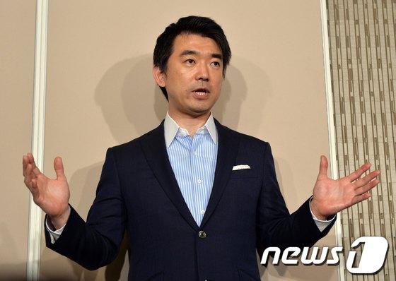 본문 이미지 -  하시모토 도루(橋下徹)  일본유신회 공동대표인 겸 오사카 시장. © AFP= News1   