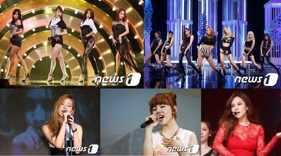 본문 이미지 - (왼쪽부터 시계방향으로) 씨스타, 애프터스쿨, 아이비, 백아연, 투개월의 김예림. © News1  