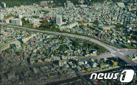 본문 이미지 - 동부선 연결도로 조감도© News1  
