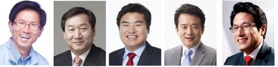 본문 이미지 - 왼쪽부터 김문수 유정복 원유철 남경필 정병국. © News1 