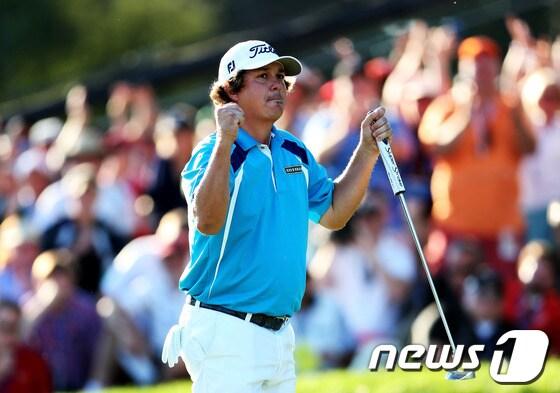 본문 이미지 - 제이슨 더프너(미국) 12일(이하 한국시간) 미국 뉴욕주 로체스터의 오크힐 골프장(파70·7163야드)에서 열린 PGA챔피언십에서 우승을 차지했다.© AFP=News1  