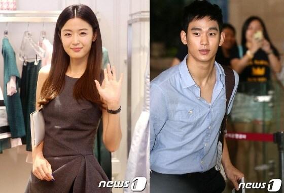본문 이미지 - 배우 전지현과 김수현(왼쪽부터). © News1  