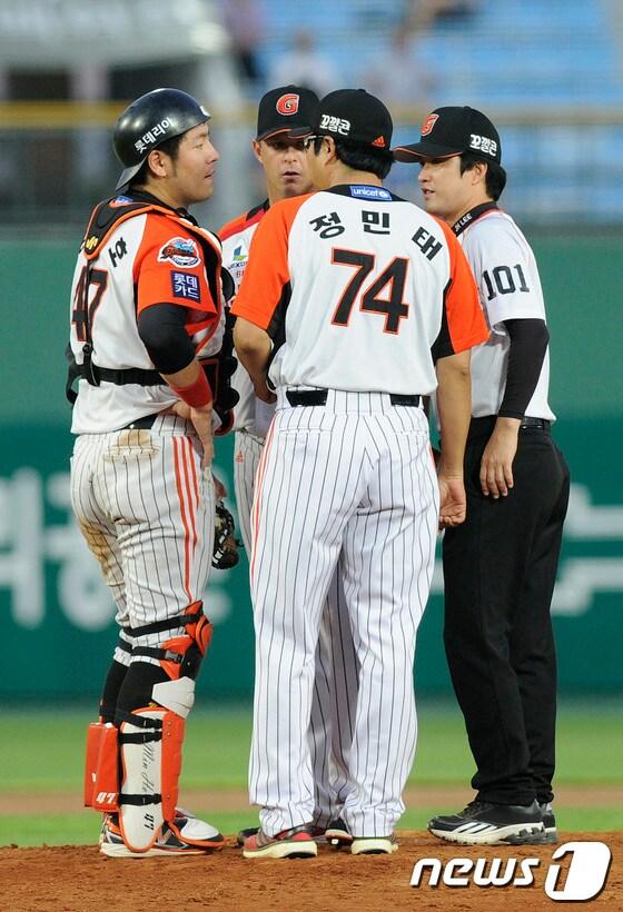 본문 이미지 - 롯데 자이언츠 시절 정민태 투수코치. ⓒ News1