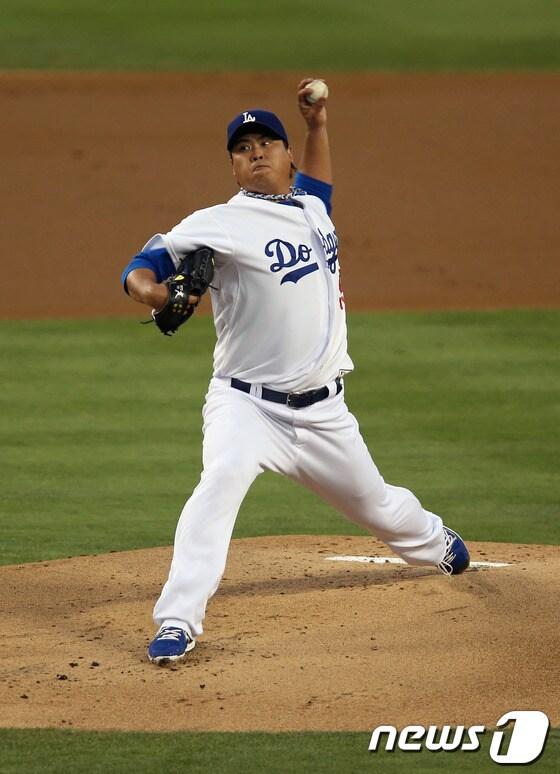 본문 이미지 - 미국 메이저리그 LA 다저스의 류현진&#40;26&#41;.© AFP=News1   