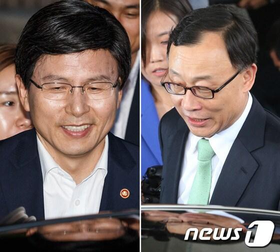 본문 이미지 - 황교안 법무부 장관&#40;왼쪽&#41;과 채동욱 검찰총장. /뉴스1 © News1 송원영, 유승관 기자
