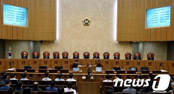 본문 이미지 - 서울 서초동 대법원 대법정. /뉴스1© News1 양동욱 기자
