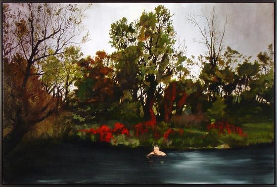 본문 이미지 - 마이클 해링턴의 '수영'은 풍경 속에서 홀로 수영하는 익명의 사람을 통해 인생의 긴 여정을 생각하게 한다.(숙명여대 제공) © News1 